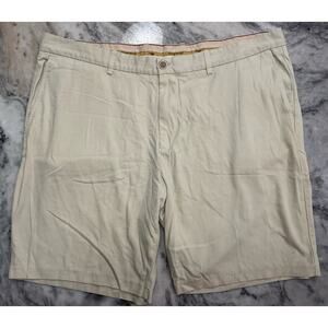 TOMMY BAHAMA Chino Flat Front Mens 44 Beige 100% Silk Breathable Lightweight